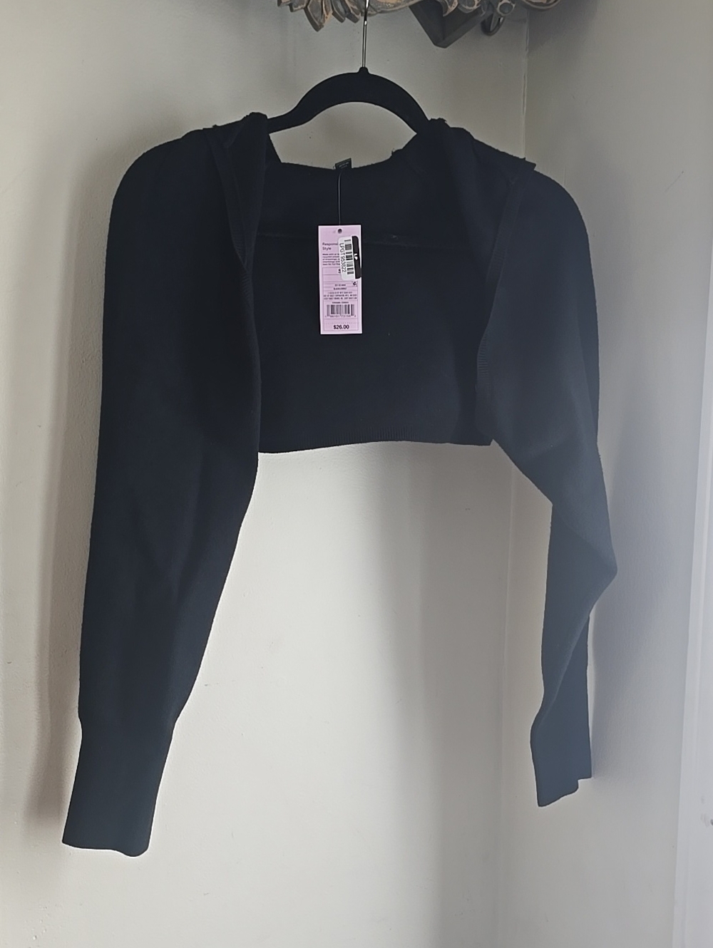 Wild Fable NWT Black Cropped Hoodie Shrug - Women Tops